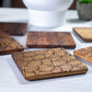 Hand-Illustrated Engraved Coaster Set