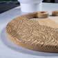 12.5" Round Engraved Maple Cutting Board with Handle